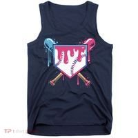 Baseball Drip FIce Cream Drip Baseball Tank Top thumb 0