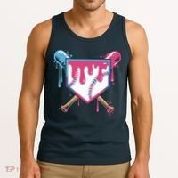 Baseball Drip FIce Cream Drip Baseball Tank Top thumb 3