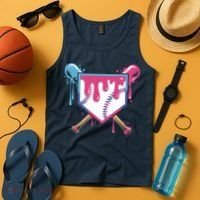 Baseball Drip FIce Cream Drip Baseball Tank Top thumb 4