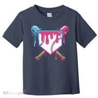 Baseball Drip FIce Cream Drip Baseball Toddler T-Shirt thumb 0