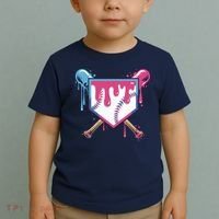 Baseball Drip FIce Cream Drip Baseball Toddler T-Shirt thumb 2
