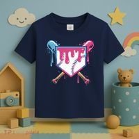 Baseball Drip FIce Cream Drip Baseball Toddler T-Shirt thumb 3