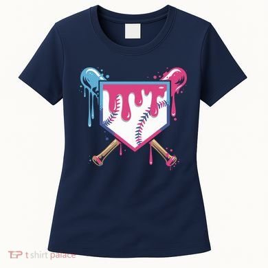 Baseball Drip FIce Cream Drip Baseball Women's T-Shirt