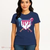 Baseball Drip FIce Cream Drip Baseball Women's T-Shirt thumb 4