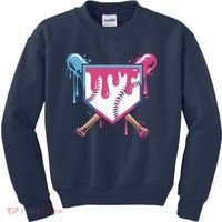 Baseball Drip FIce Cream Drip Baseball Kids Sweatshirt thumb 0