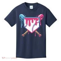 Baseball Drip FIce Cream Drip Baseball Kids T-Shirt thumb 0