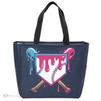 Baseball Drip FIce Cream Drip Baseball Tote Bag thumb 0