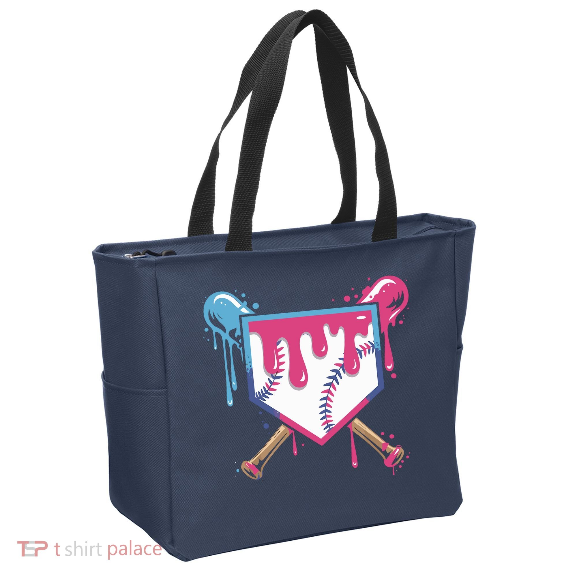 Baseball Drip FIce Cream Drip Baseball Tote Bag