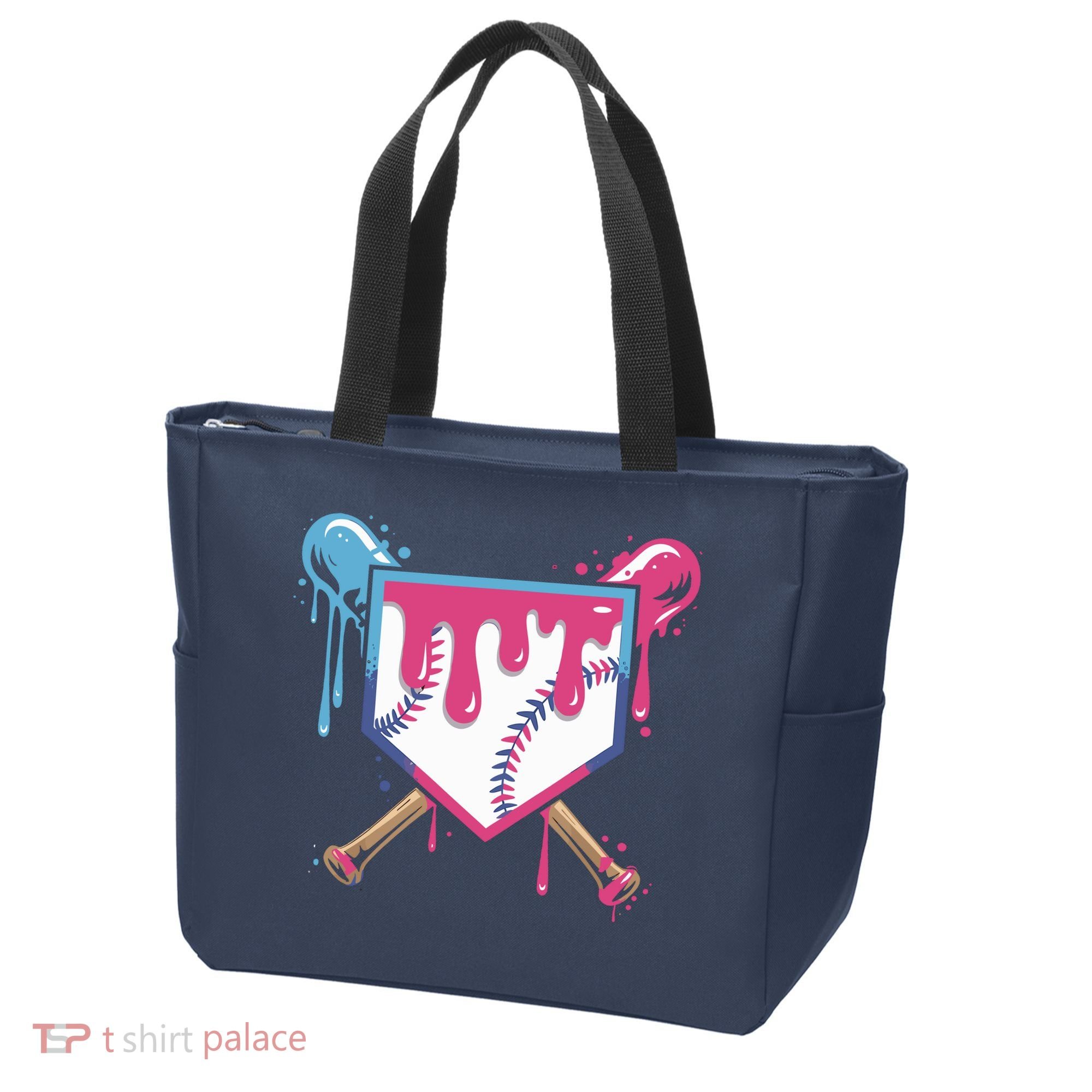 Baseball Drip FIce Cream Drip Baseball Tote Bag