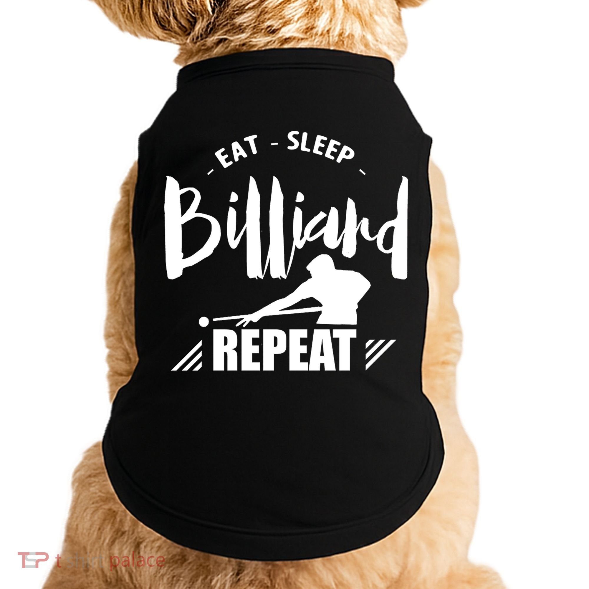 Billiards Dad Funny Eat Sleep Billiards Repeat Gift Father's Day Doggie Tank