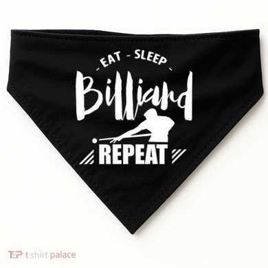 Billiards Dad Funny Eat Sleep Billiards Repeat Gift Father's Day USA-Made Doggie Bandana