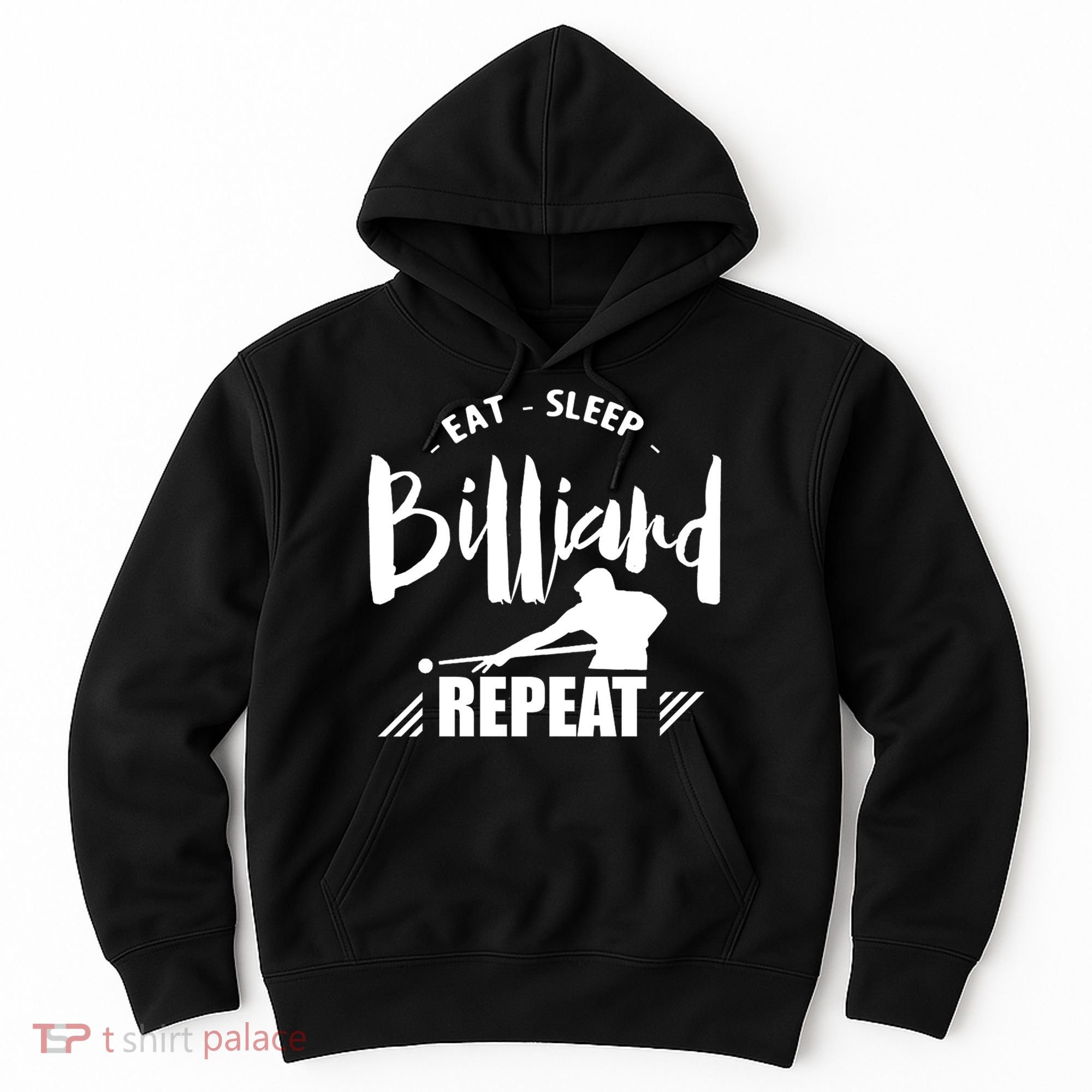 Billiards Dad Funny Eat Sleep Billiards Repeat Gift Father's Day Hoodie