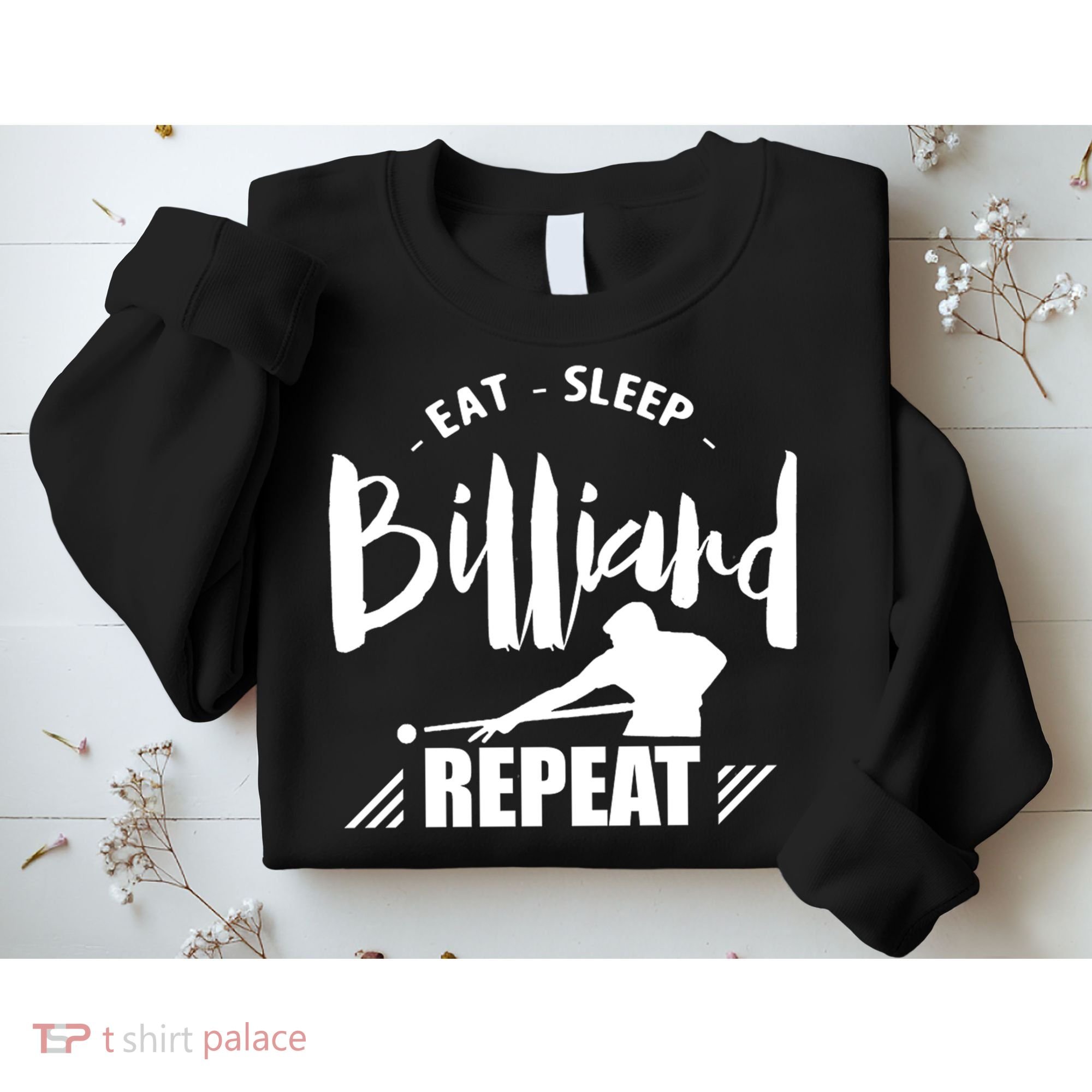 Billiards Dad Funny Eat Sleep Billiards Repeat Gift Father's Day Sweatshirt