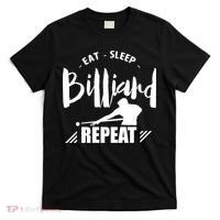 Billiards Dad Funny Eat Sleep Billiards Repeat Gift Father's Day T-Shirt thumb 0