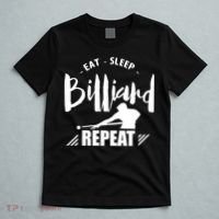 Billiards Dad Funny Eat Sleep Billiards Repeat Gift Father's Day T-Shirt thumb 5