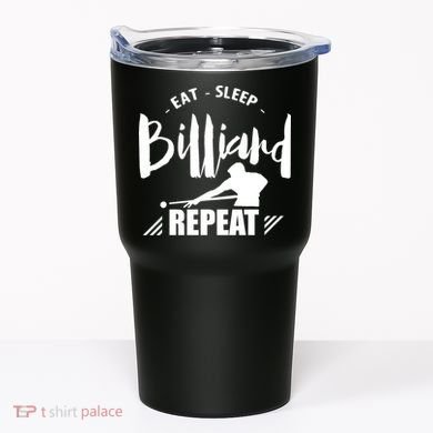 Billiards Dad Funny Eat Sleep Billiards Repeat Gift Father's Day Tumbler