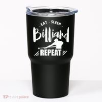 Billiards Dad Funny Eat Sleep Billiards Repeat Gift Father's Day Tumbler thumb 0
