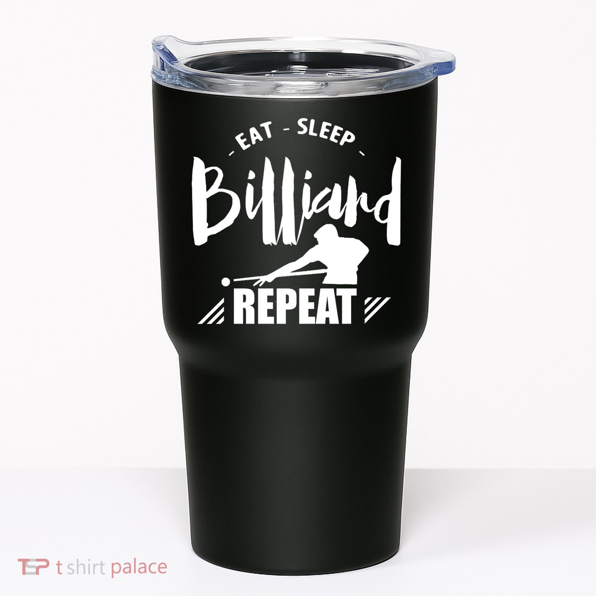 Billiards Dad Funny Eat Sleep Billiards Repeat Gift Father's Day Tumbler