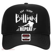 Billiards Dad Funny Eat Sleep Billiards Repeat Gift Father's Day Hat thumb 0