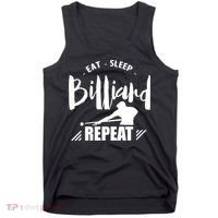 Billiards Dad Funny Eat Sleep Billiards Repeat Gift Father's Day Tank Top thumb 0