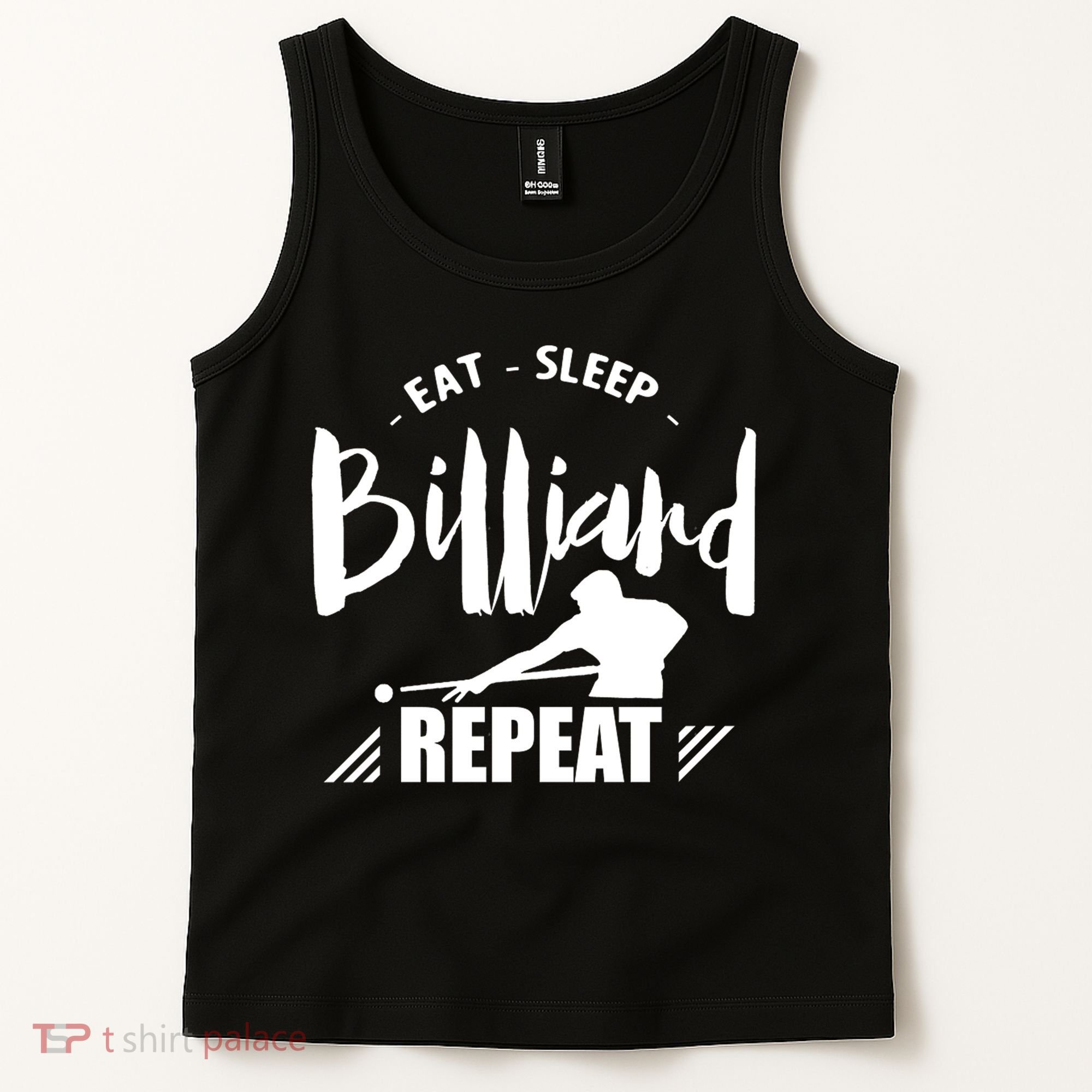 Billiards Dad Funny Eat Sleep Billiards Repeat Gift Father's Day Tank Top