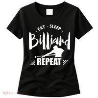 Billiards Dad Funny Eat Sleep Billiards Repeat Gift Father's Day Women's T-Shirt thumb 0