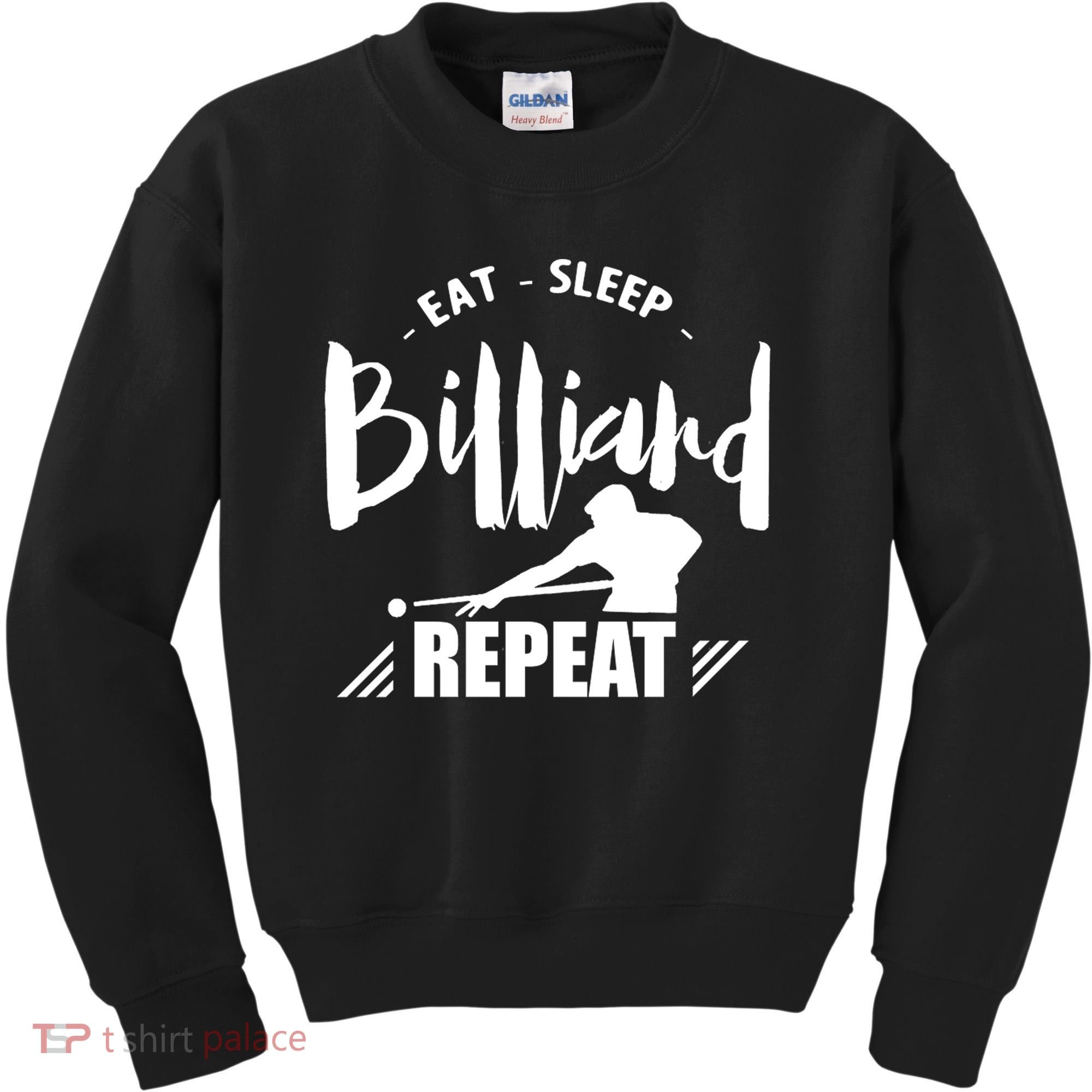 Billiards Dad Funny Eat Sleep Billiards Repeat Gift Father's Day Kids Sweatshirt