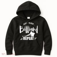 Billiards Dad Funny Eat Sleep Billiards Repeat Gift Father's Day Kids Hoodie thumb 0