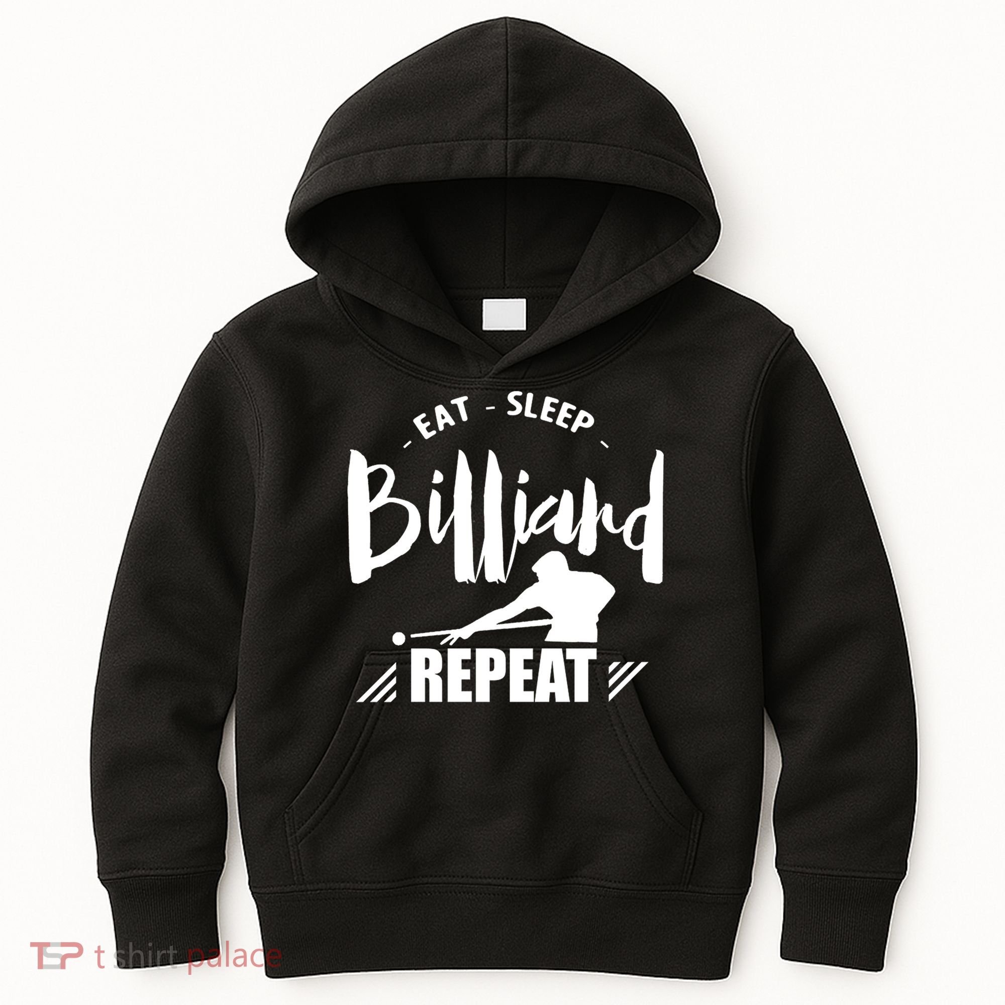 Billiards Dad Funny Eat Sleep Billiards Repeat Gift Father's Day Kids Hoodie