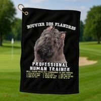 Bouvier Des Flandres Professional Human Trainer Cute Dog Golf Towel thumb 1