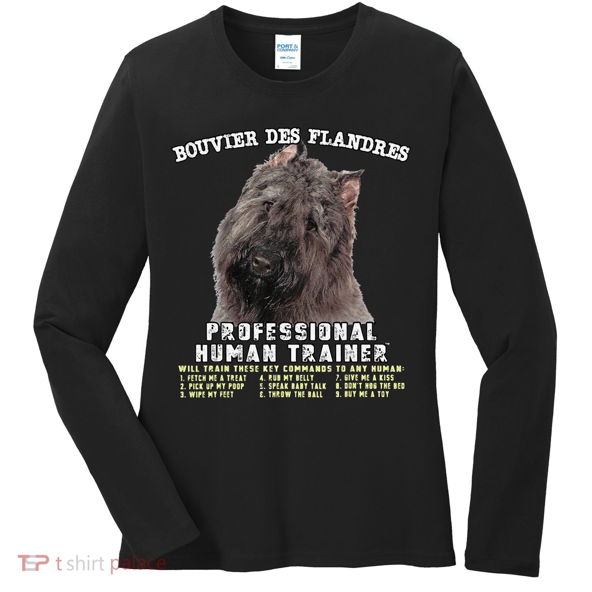 Bouvier Des Flandres Professional Human Trainer Cute Dog Women's Long Sleeve Shirt