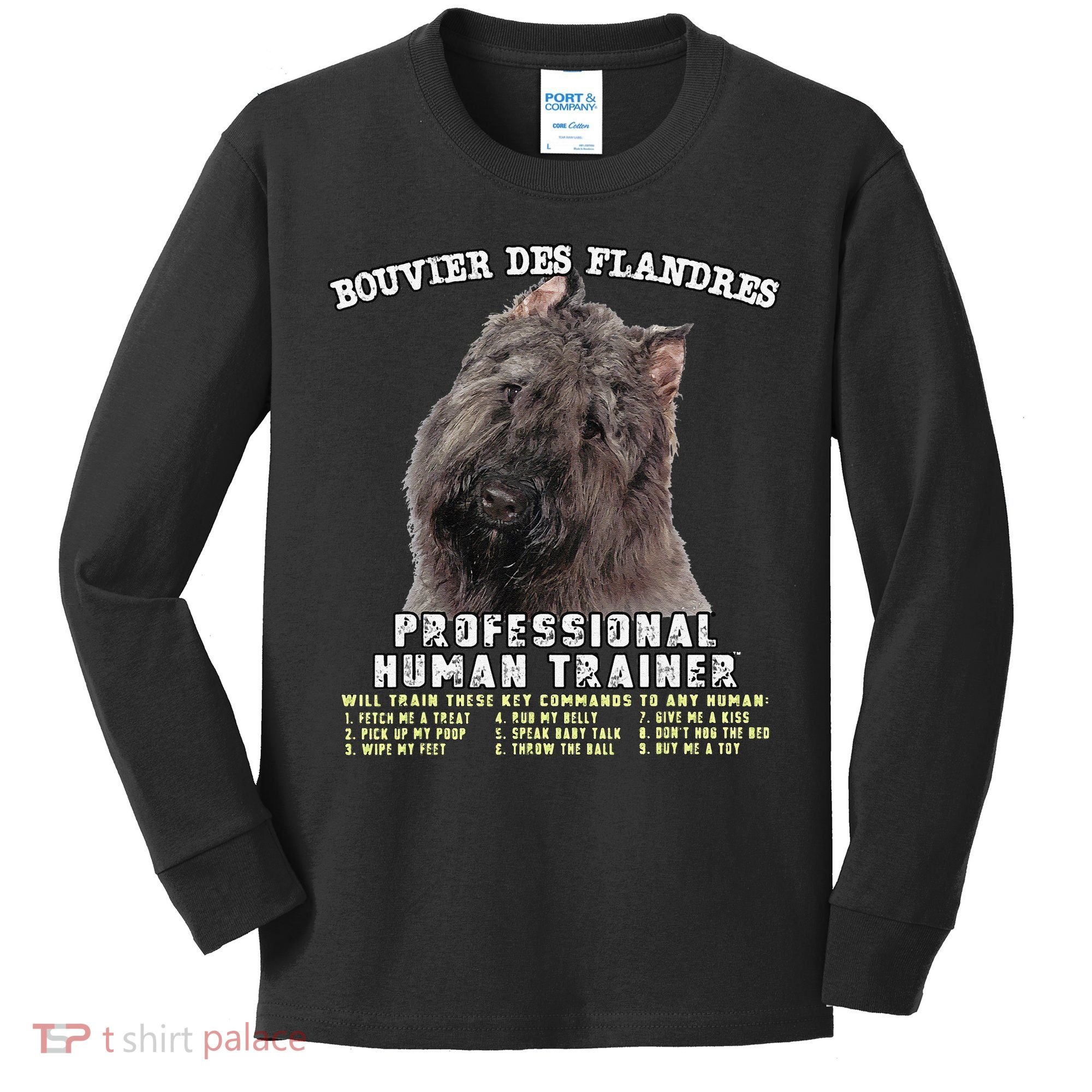 Bouvier Des Flandres Professional Human Trainer Cute Dog Kids Long Sleeve Shirt