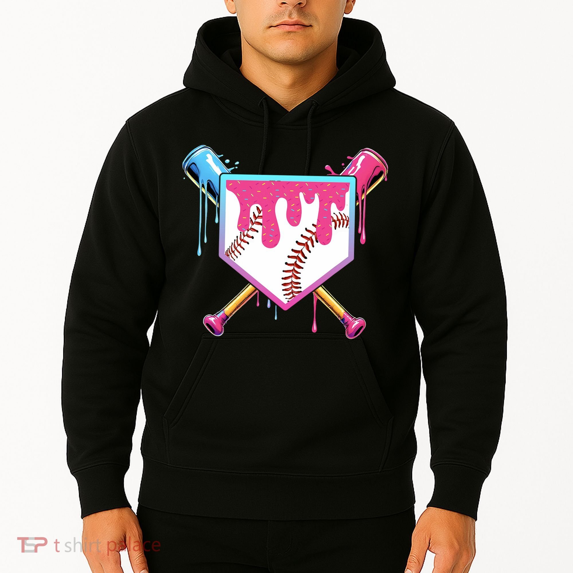 Baseball Drip For Boy Ice Cream Drip Baseball  Hoodie
