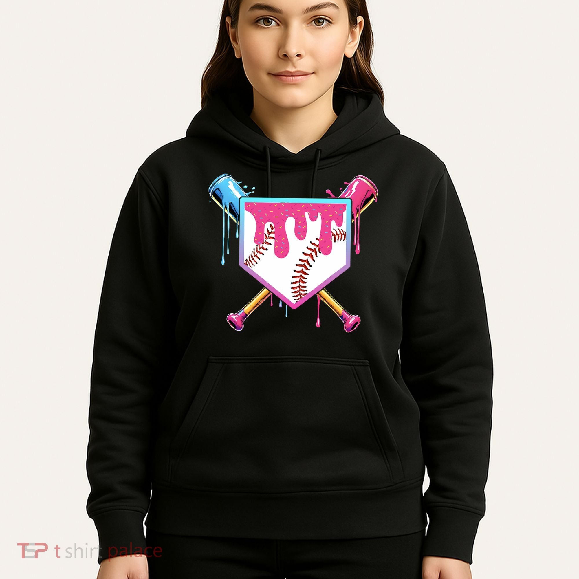 Baseball Drip For Boy Ice Cream Drip Baseball  Hoodie