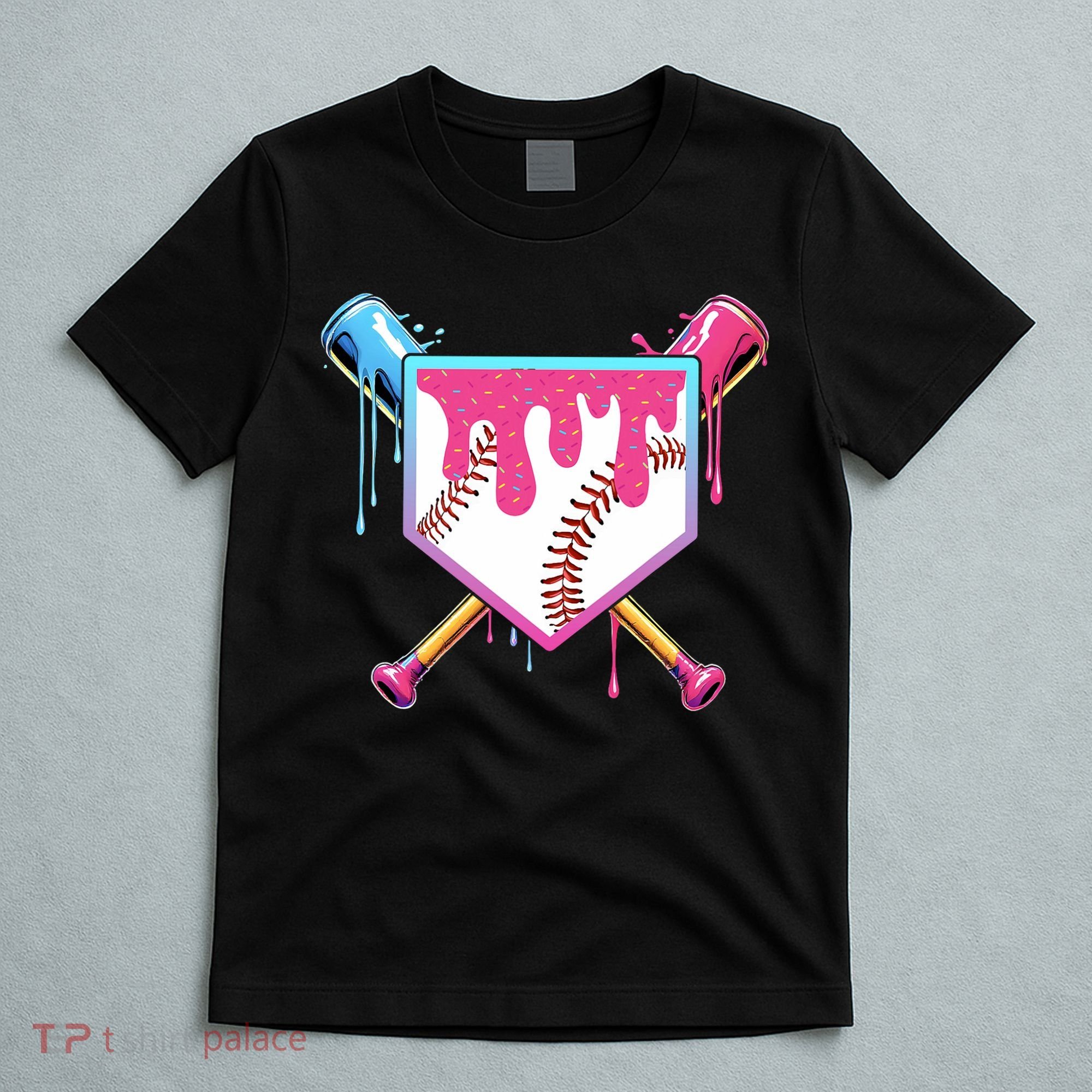 Baseball Drip For Boy Ice Cream Drip Baseball  T-Shirt