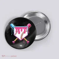 Baseball Drip For Boy Ice Cream Drip Baseball  Button thumb 0