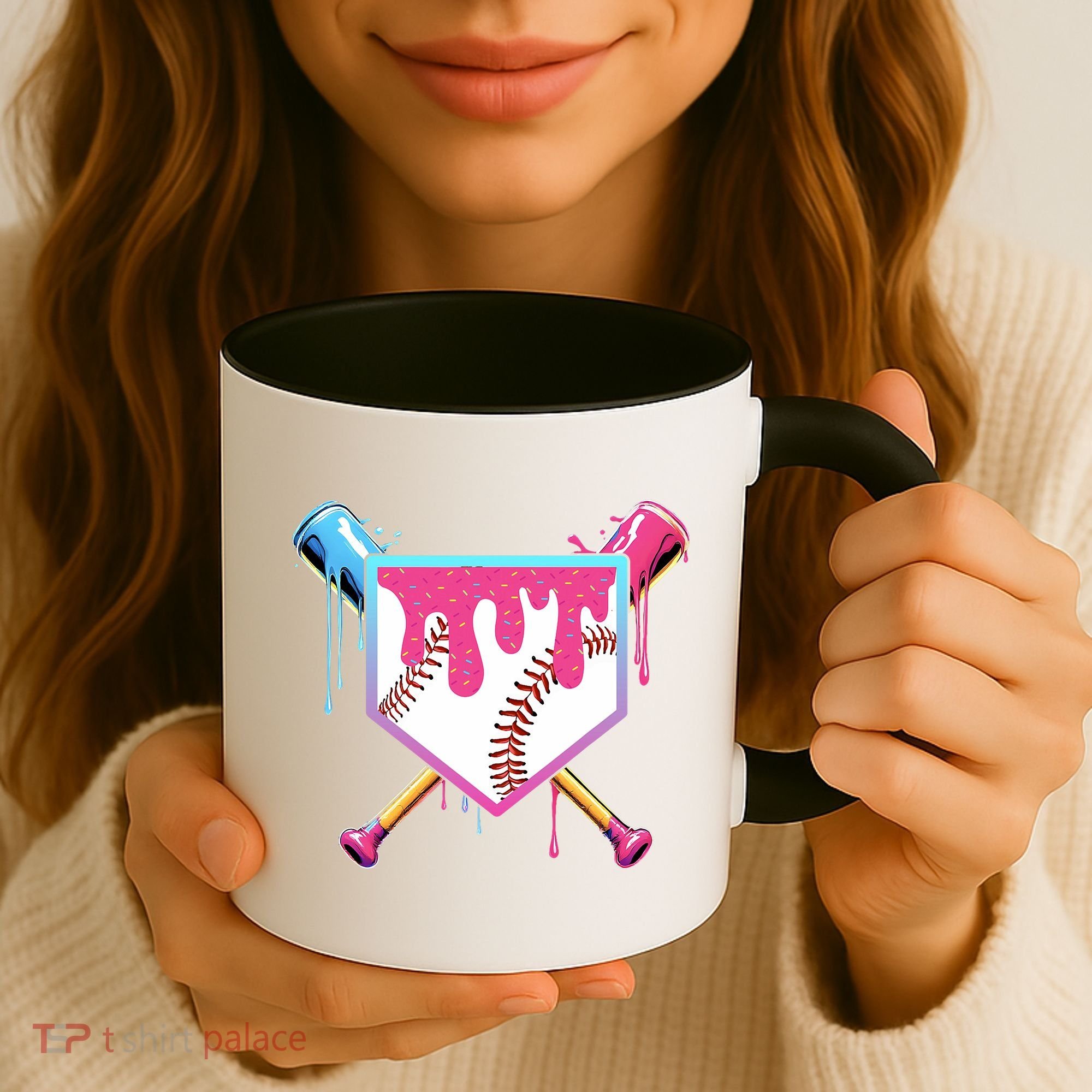 Baseball Drip For Boy Ice Cream Drip Baseball  Coffee Mug