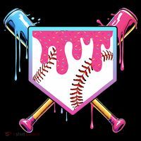 Baseball Drip For Boy Ice Cream Drip Baseball  Mousepad thumb 1