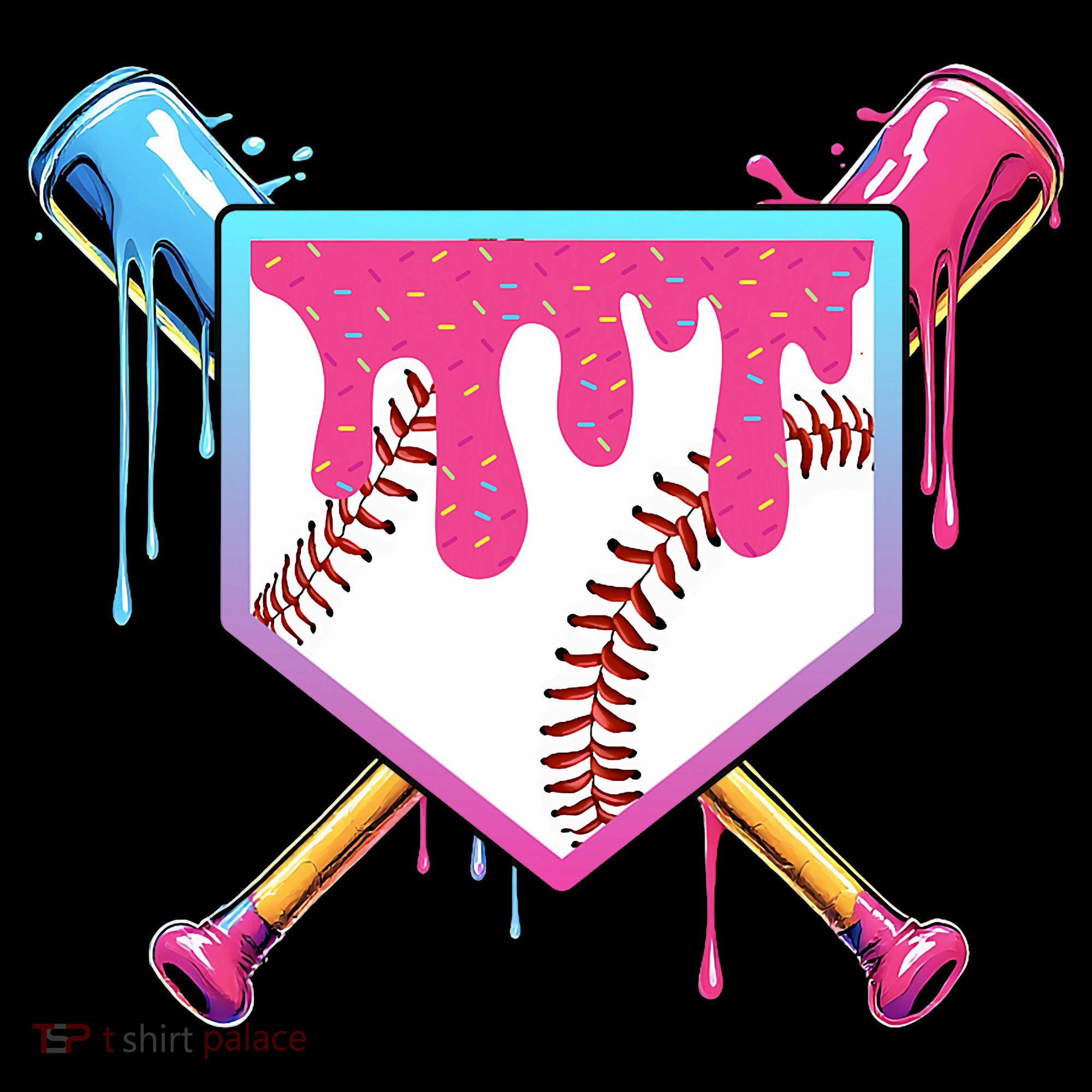 Baseball Drip For Boy Ice Cream Drip Baseball  Tank Top