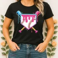 Baseball Drip For Boy Ice Cream Drip Baseball  Women's T-Shirt thumb 2