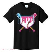 Baseball Drip For Boy Ice Cream Drip Baseball  Kids T-Shirt thumb 0
