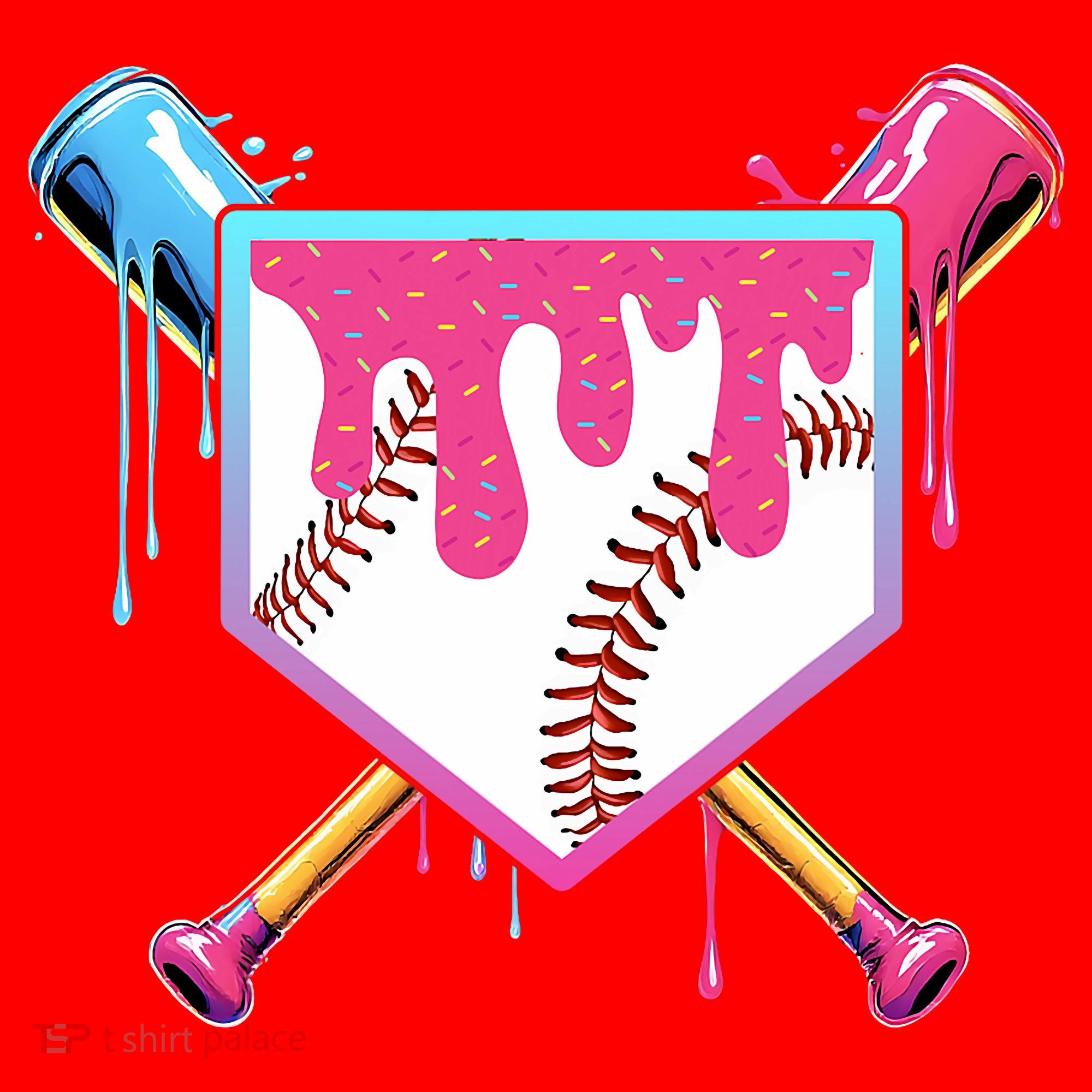 Baseball Drip For Boy Ice Cream Drip Baseball  Santa Hat
