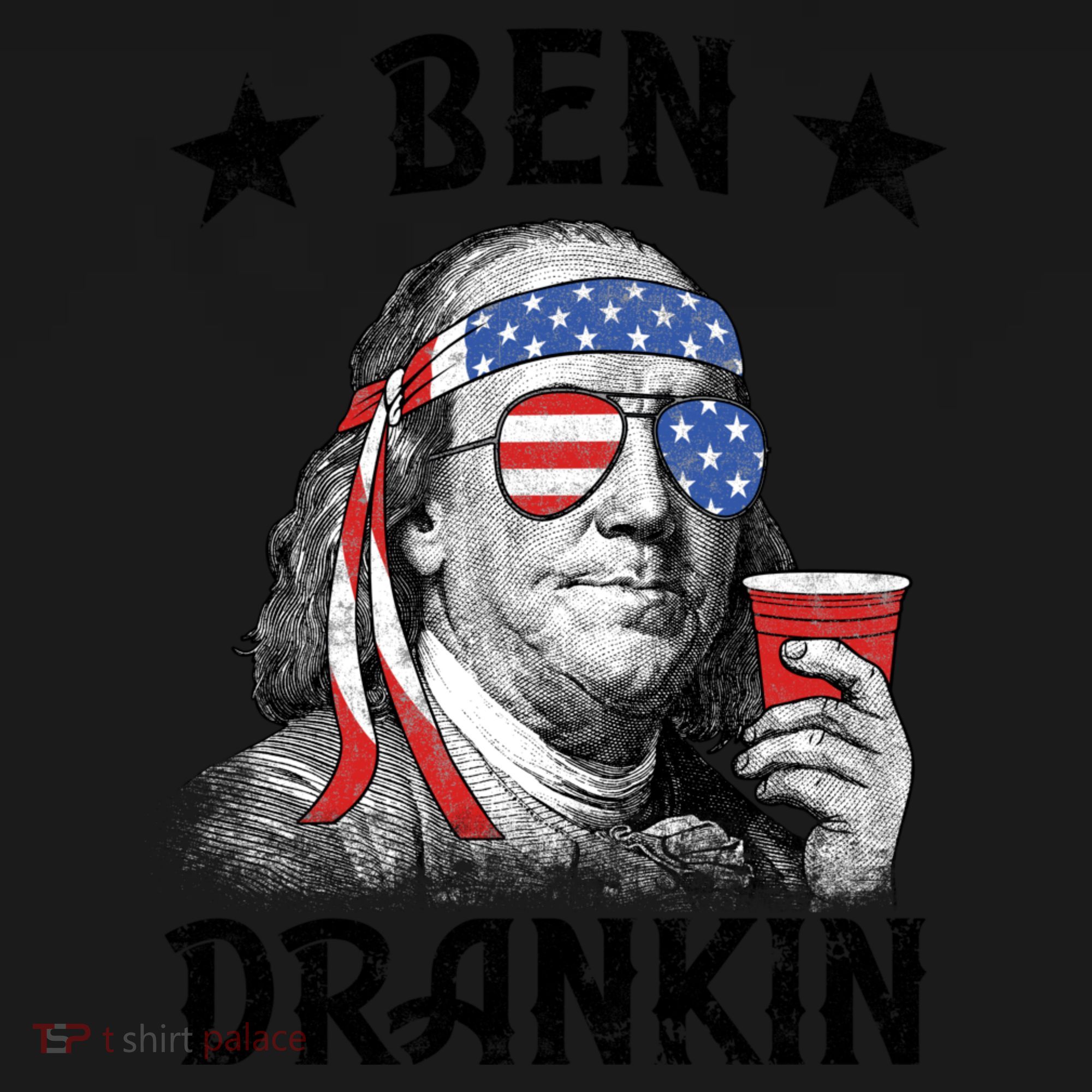 Ben Drankin Funny 4th Of July Coaster