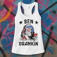 Ben Drankin Funny 4th Of July Women's Tank Top thumb 3