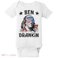 Ben Drankin Funny 4th Of July Baby Bodysuit thumb 0