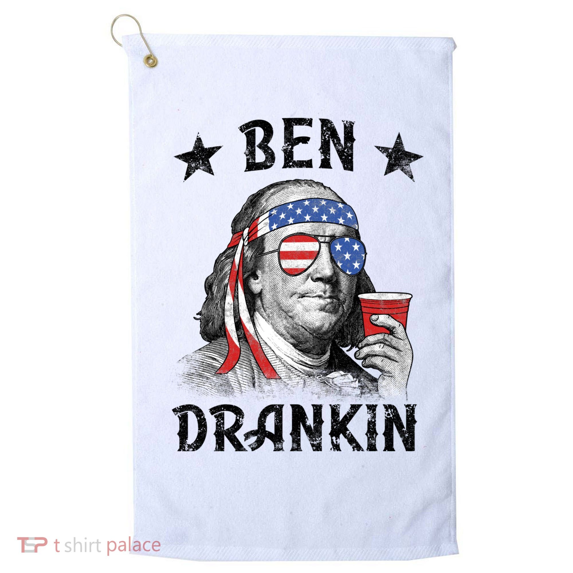 Ben Drankin Funny 4th Of July Golf Towel