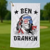 Ben Drankin Funny 4th Of July Golf Towel thumb 1