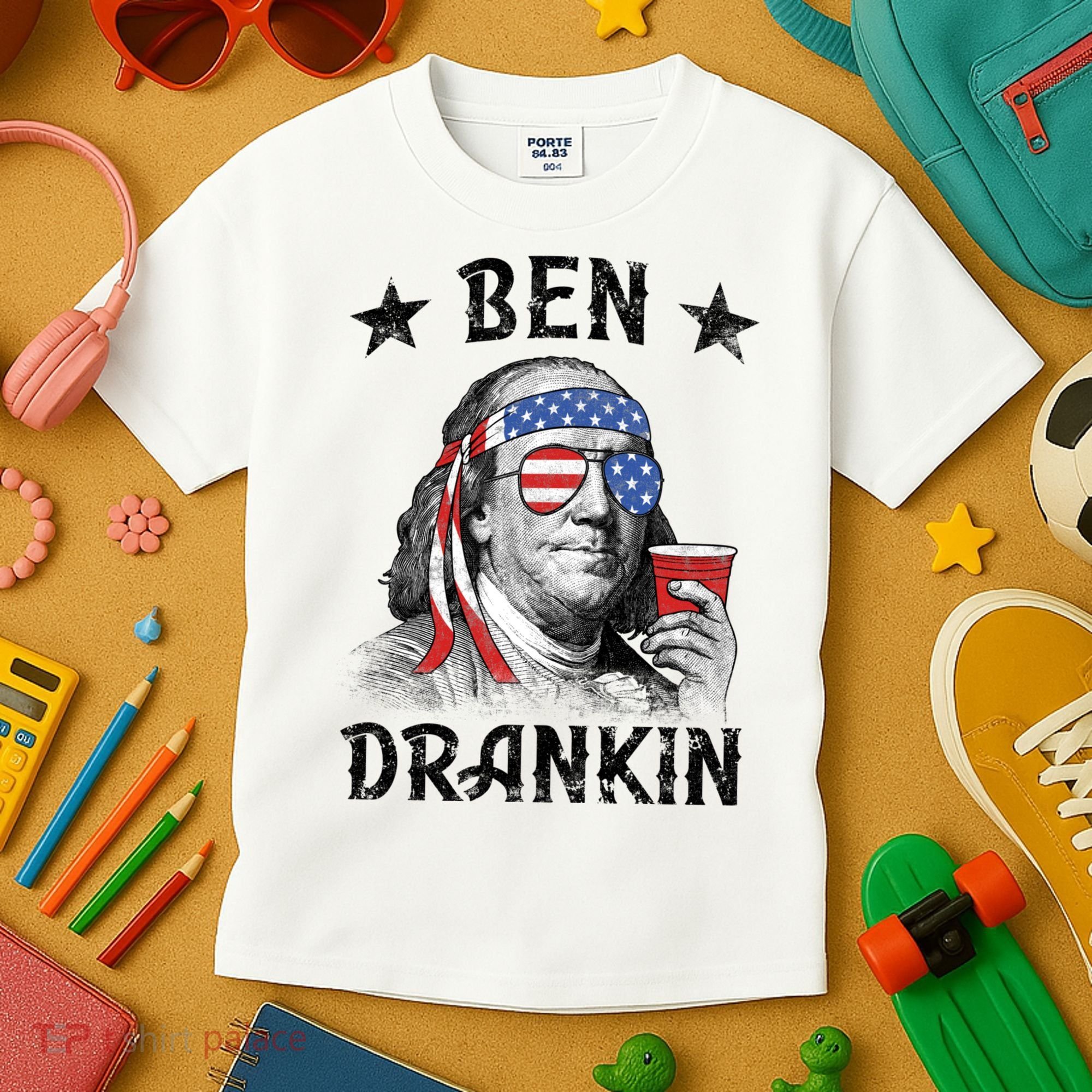 Ben Drankin Funny 4th Of July Kids T-Shirt