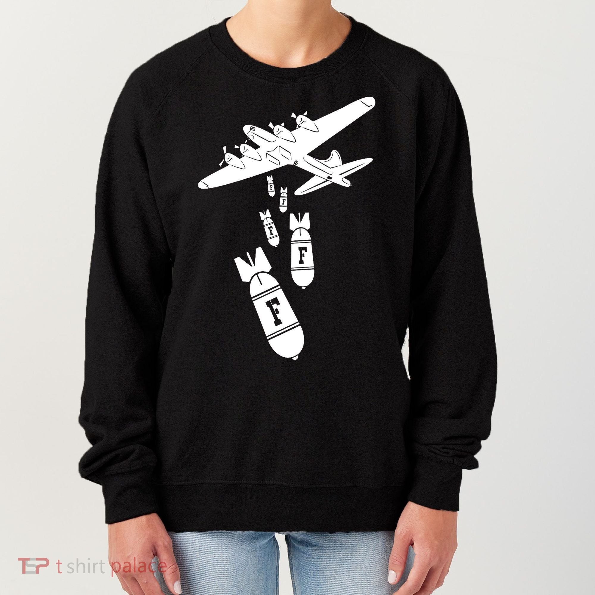 Bomber Dropping F Bombs Funny Women's Sweatshirt