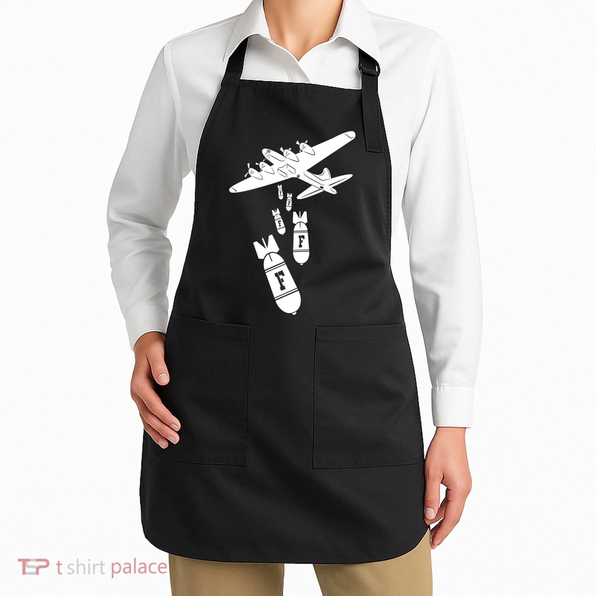 Bomber Dropping F Bombs Funny Apron